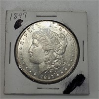 Early - 1897 Morgan Silver Dollar - 90%
