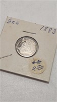 1883 Seated Liberty Silver Dime