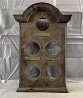 Vintage Wooden World Clock Holder