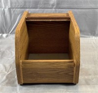 11x7x7" Wooden Small Roll Top Storage Container