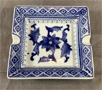 5x5" Blue & White Ceramix Ashtray