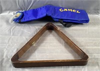 Camel Pool Stick Cue Travel Pouch & Triangle