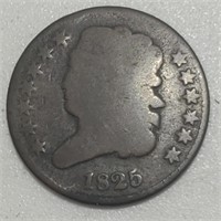 1825 Classic Head Half Cent Semi Key Date
