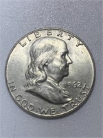 1962 Frankling Silver Half Dollar "D"