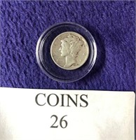 Coin 1942 Silver Mercury Dime see photo C26