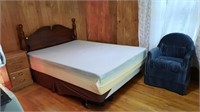 Bed Frame & Contents, Chair & 2 Drawer File Cabine