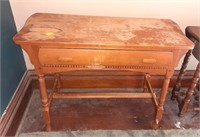 Antique Whitney Brand Table w/ Drawer. Needs TLC.