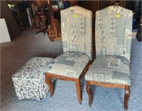 2 - Padded Chairs & fFoot Stool