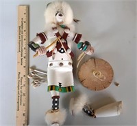 Vintage White Buffalo Dancer Hopi/Kachina (Leg nee