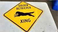Golden Retriever Xing Tin Sign 18"x18"