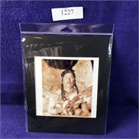 8x10 matted photo Indian with Eagle 1227