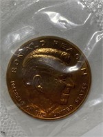 Reagan Copper Inauguration President Coin