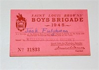1945 St. Louis Boy Brigade Membership Card
