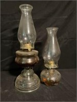 Pair Of Antique Oil Lamps Including Lamp By P-A Ri