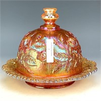 Imperial Marigold Luste Rose Covered Butter Dish