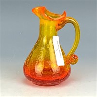 Blenko Amberina Crackle Mini Pitcher