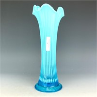 Northwood Blue Opal Thin Rib Vase