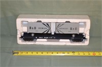 MTH O Scale B&O 9126 flat car with 20' pup trailer