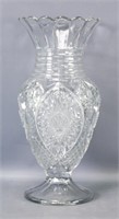 Large Pressed Glass Vase