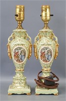 Pair of Ceramic 'Boudoir' Lamps