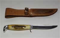 Case XX 5 Finn SSP Scroll Stag Fixed Blade knife
