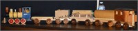 Hand Made wooden Toy Train Set 56" Long! NICE!