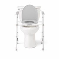 Medline Folding 21 in. X 16 in. Beside Commode Toi