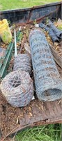 All posts, barb wire, and Woven Wire
