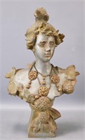 Art Nouveau 'Maiden' Figural Bust