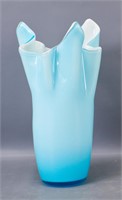 Hand Blown Glass Handkerchief Vase