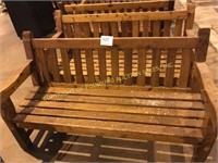 (2) wooden benches