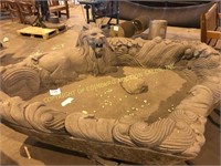 Concrete lion fountain - no pump - very heavy