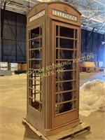 Cast iron vintage telephone booth - no glass