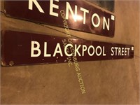 BLACKPOOL St porcelain/metal train station sign