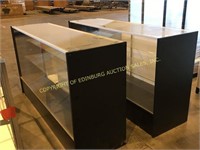 (2) glass display cases