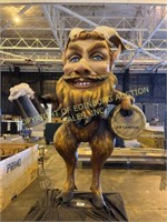Large Goat Man Statue w/ beer - approx 15'