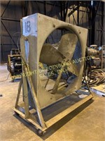 Industrial fan mounted on cart
