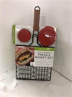 Burger Press & Basket Set