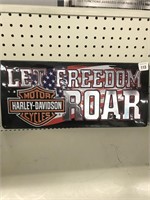 Let Freedom Roar Harley Davidson Sign