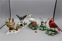 5 Lenox "Garden Bird" Porcelain Bird Sculptures