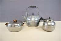 3 PCS. COPPER & STAINLESS STEEL KITCHEN LOT: