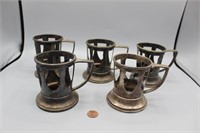 5 Pcs. J. Lyons & Co. Silverplate Cup Holders