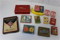 12 Pcs. Vintage Monopoly, Dominos, Cards+++