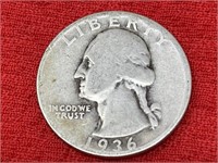 1936-S Silver Quarter