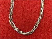 20in. Sterling Silver Italy Necklace 5.09 Grams