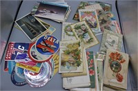 50Pcs.Vtg. Luggage Tags, Air Stickers, Post Cards