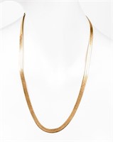 Jewelry 10k Yellow Gold Herringbone Chain Necklace