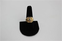 14K Gold Masonic Ring, Inscription Sz.8.5, 13 gm