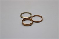 3-18k Gold Rings Total 5 gms