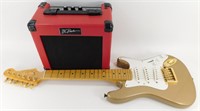 ** Child's Guitar and Amp (Not Authentic Fender